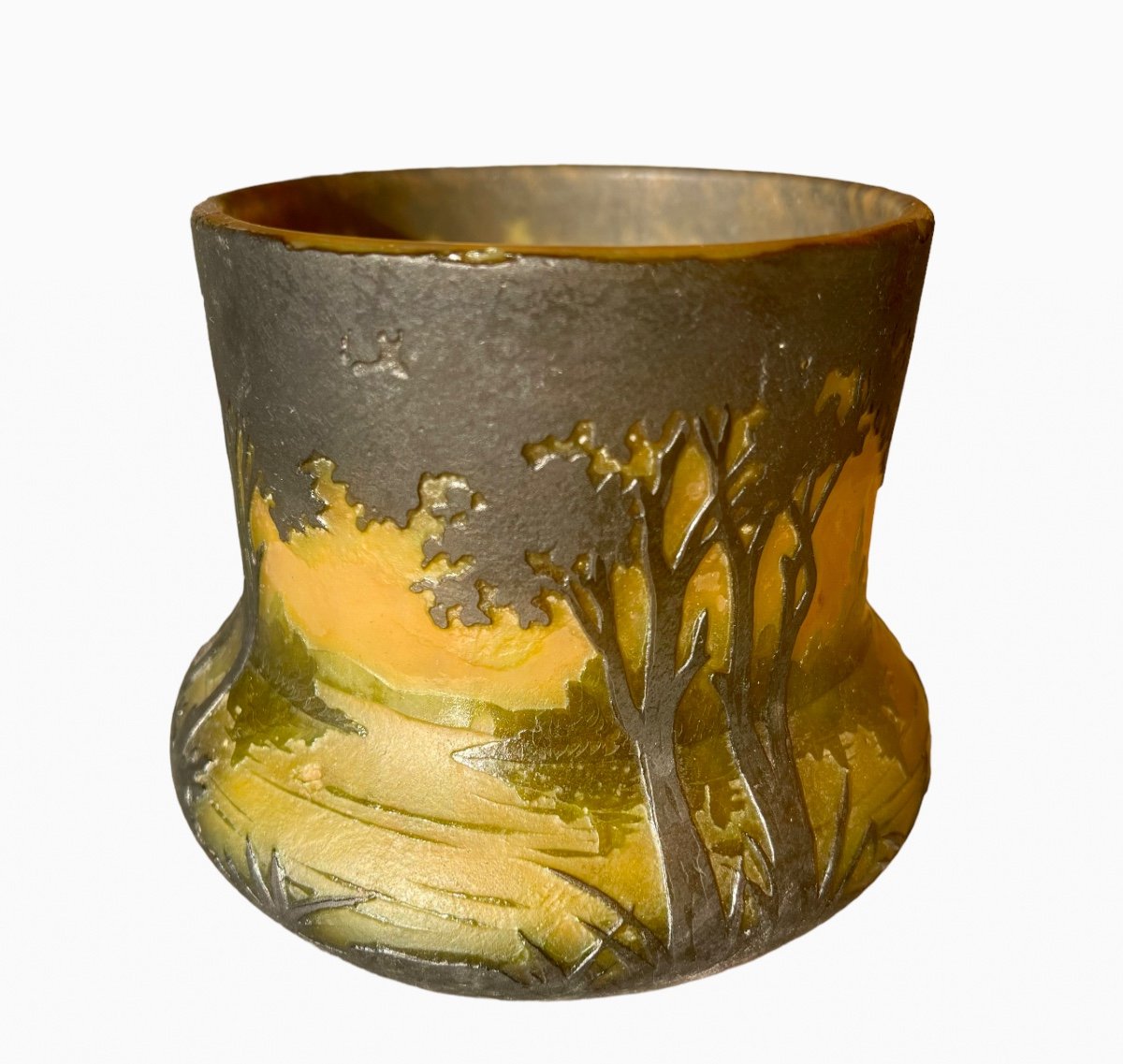 Daum Nancy - Vase With Lake Decor-photo-2