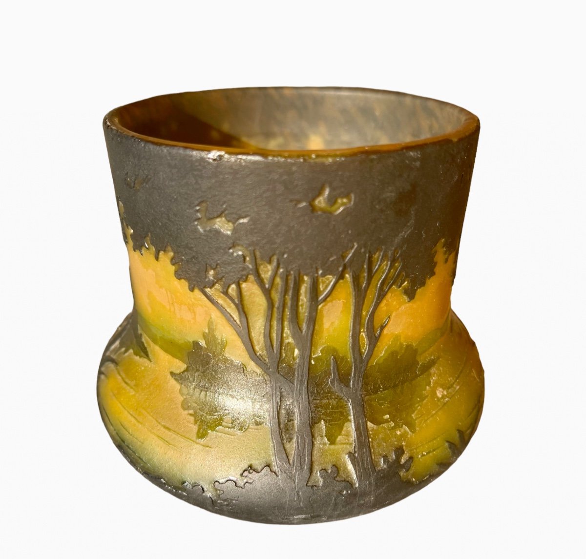 Daum Nancy - Vase With Lake Decor-photo-3