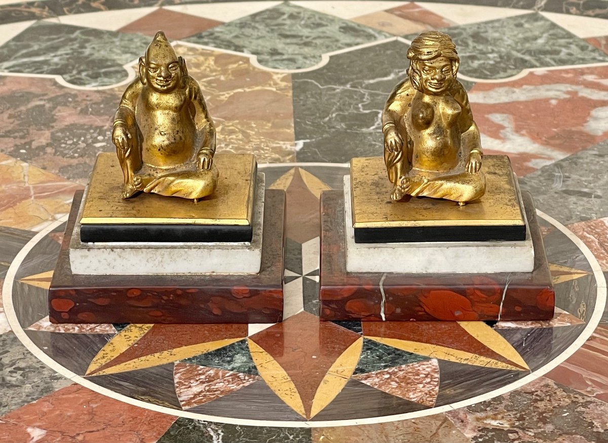 Pair Of Chinese Erotic Bronzes