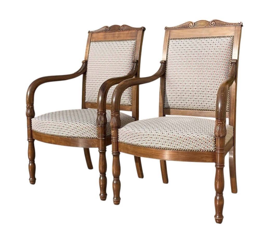 Paire de Fauteuils Style Empire/Restauration