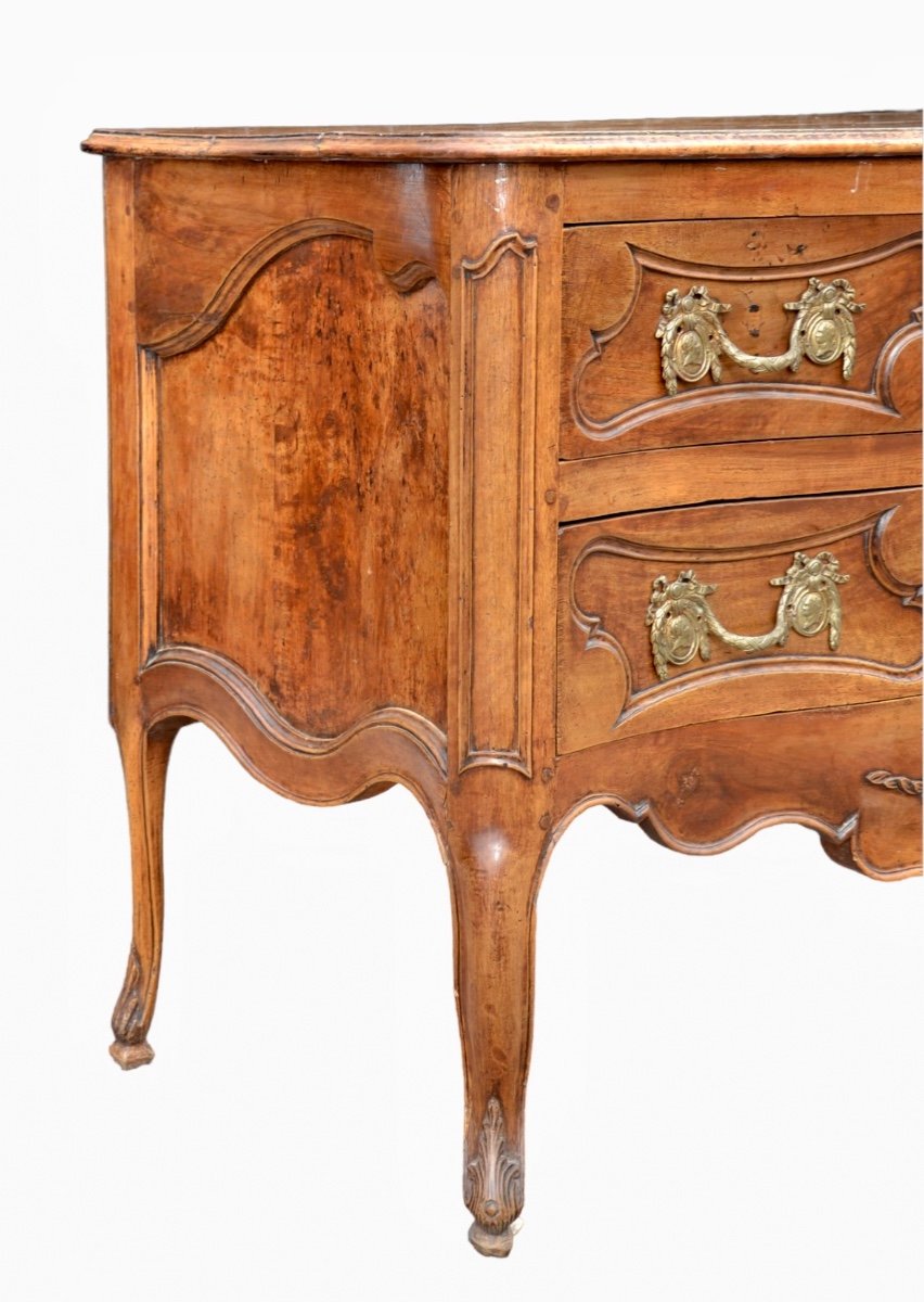 18th Century - Louis XV Period Walnut Chest Of Drawers-photo-3