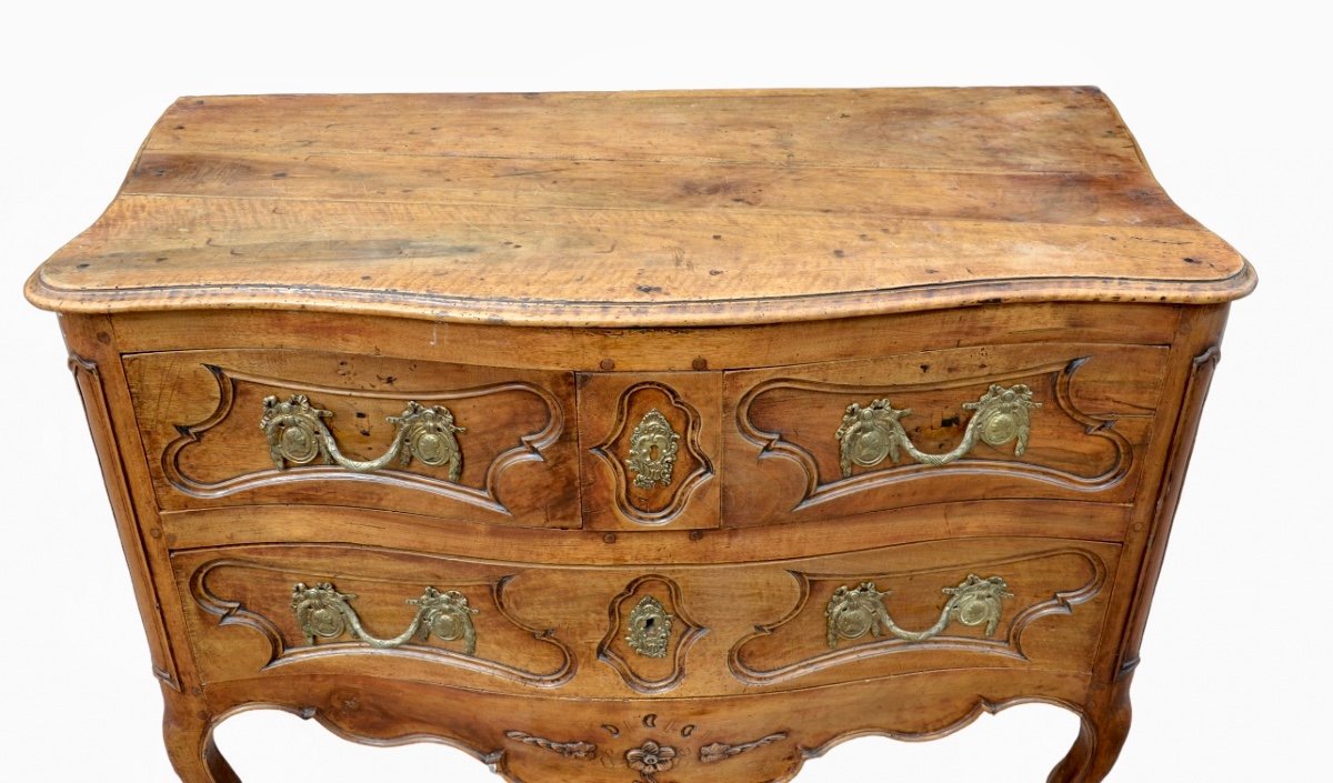 18th Century - Louis XV Period Walnut Chest Of Drawers-photo-1