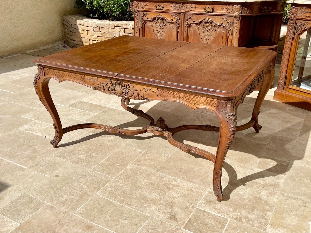 Buffet Haut Ancien 1900 – Chêne Clair, Laiton, Dimensions 125x50x200 Cm