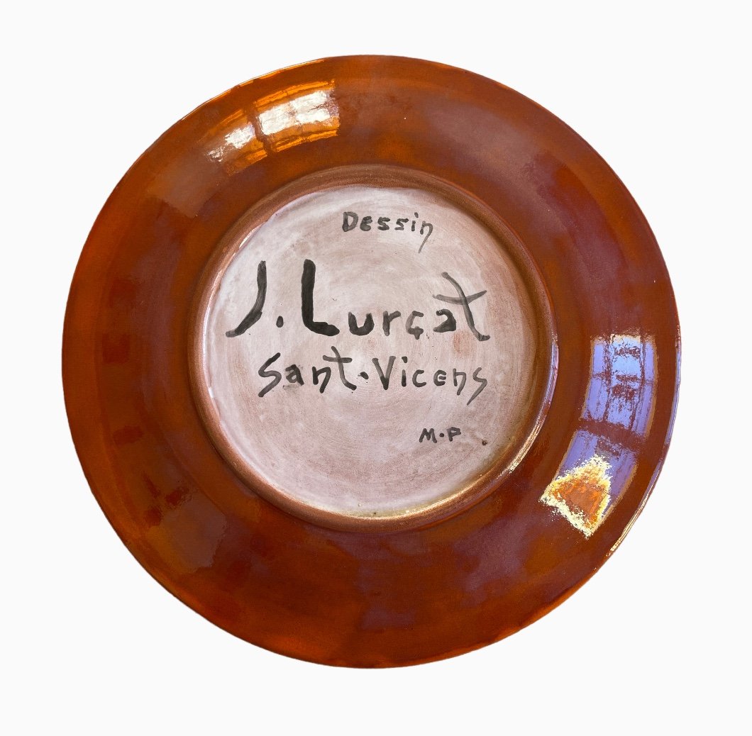 Jean LURÇAT - Assiette en Céramique Sant-Vicens-photo-2
