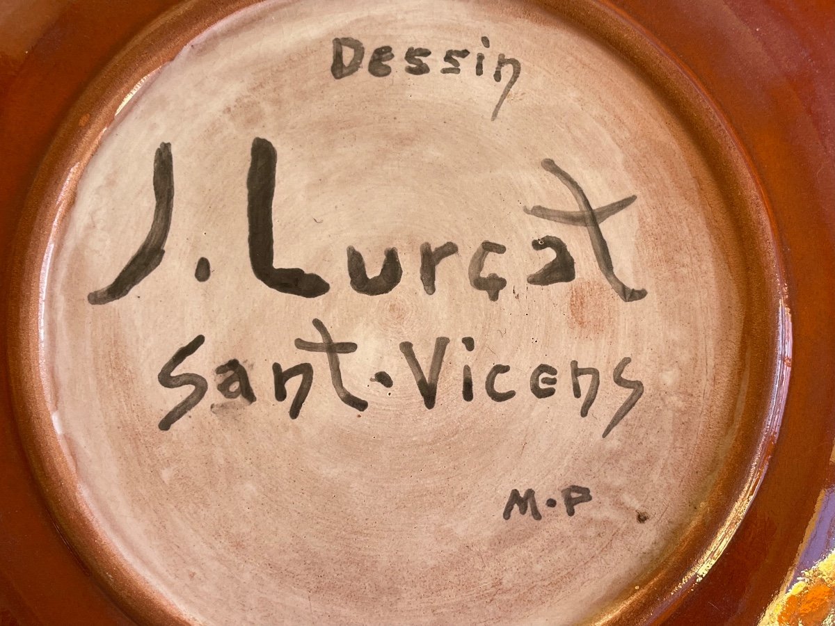 Jean LURÇAT - Assiette en Céramique Sant-Vicens-photo-3