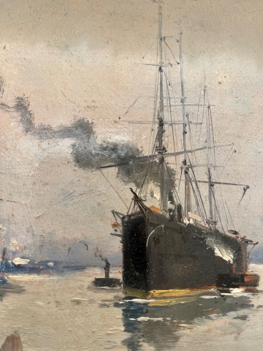 Eugène GALIEN LALOUE - Port au Crépuscule -photo-2