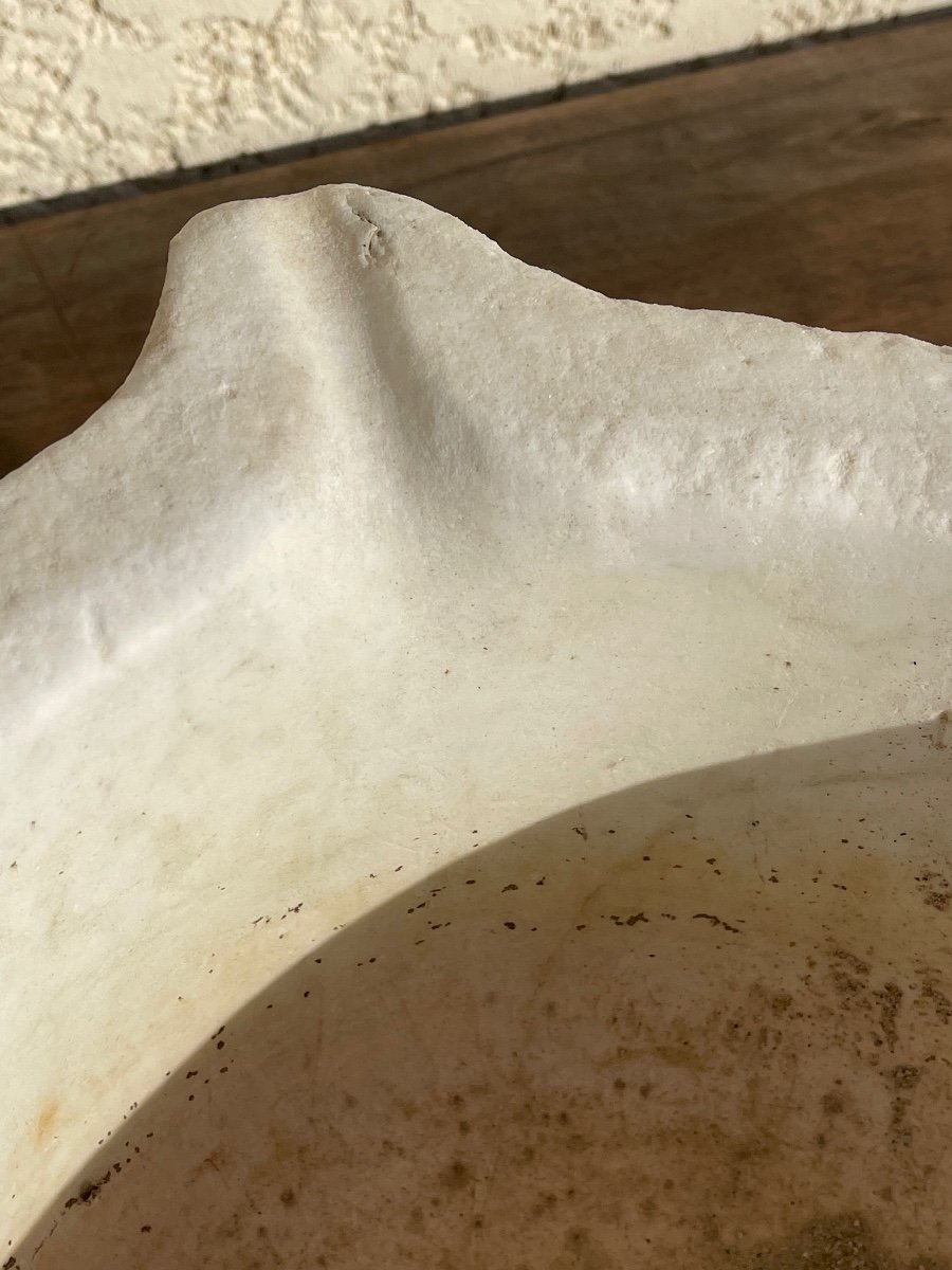 17th Century - White Marble Mortar-photo-8