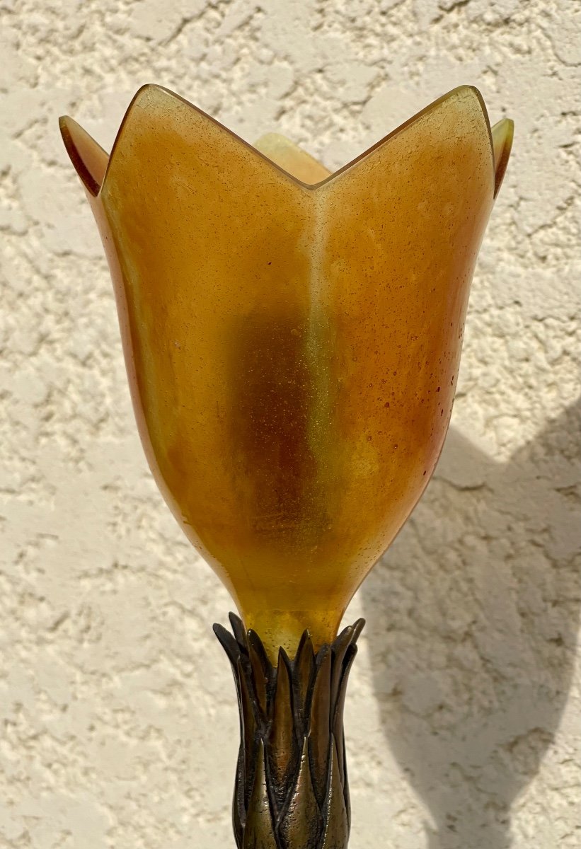 Daum France - “magnolias” Lamp -photo-3