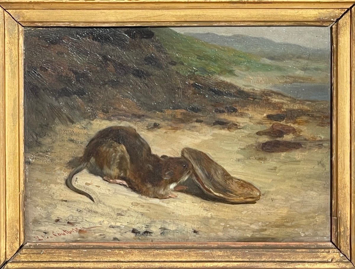 Philibert Léon Couturier - The Rat And The Oyster, From The Fables Of La Fontaine-photo-2