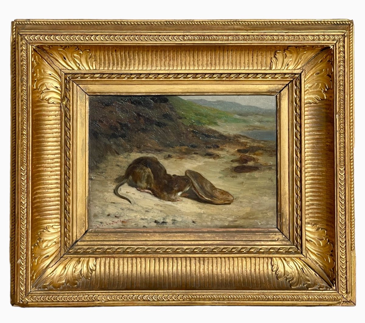 Philibert Léon Couturier - The Rat And The Oyster, From The Fables Of La Fontaine