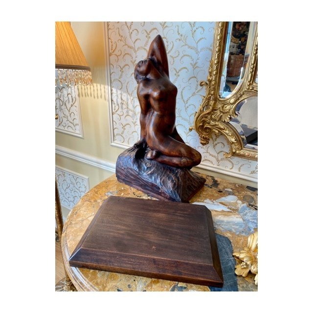 Amédéo GENNARELLI - Sculpture Acajou, Nu Féminin -photo-8