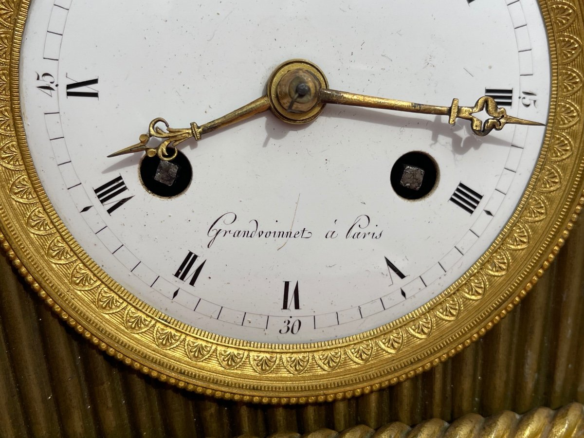 Grandvoinnet In Paris - Bronze Clock From The Empire Period-photo-4
