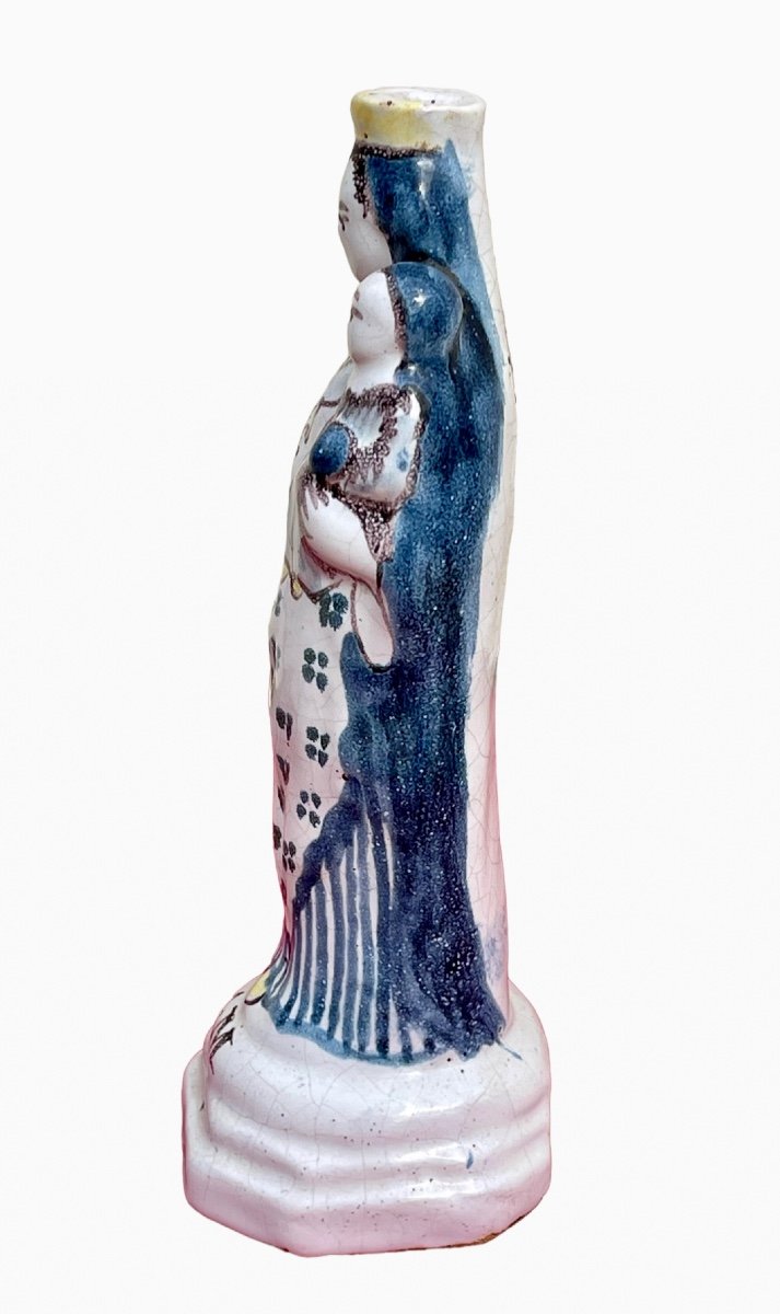 18th Century - Virgin In Childbirth In Nevers Earthenware-photo-3