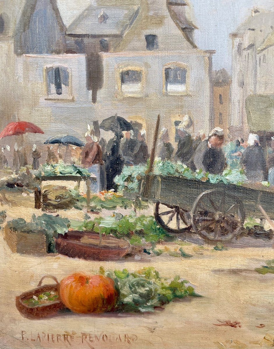 Paul-Marie LAPIERRE RENOUARD - Jour de Marché Place Terre-au-Duc à Quimper -photo-3