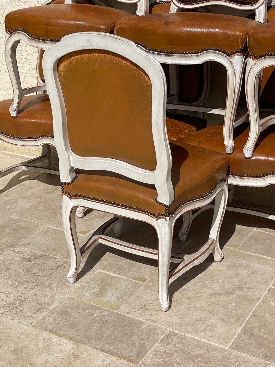 Maison Gouffé - Suite Of 8 Louis XV Style Chairs-photo-6