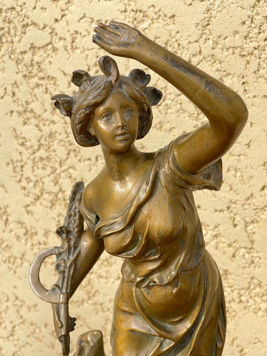 Lejeune - Pair Of Statuettes, The Lightning And Coup De Vent -photo-2