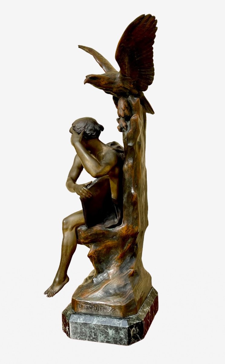 E. PICAULT - Bronze, Le Penseur -photo-5