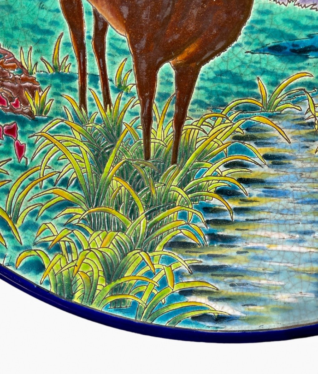 Longwy - Large Earthenware Dish -photo-4