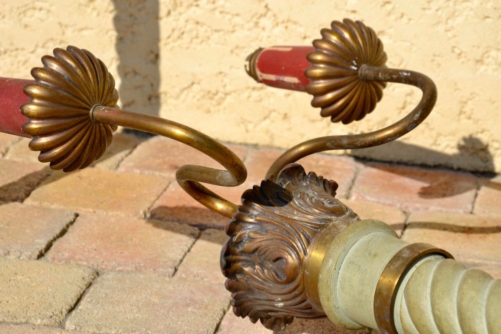 Suite de 4 Grandes Appliques / Torchères -photo-8