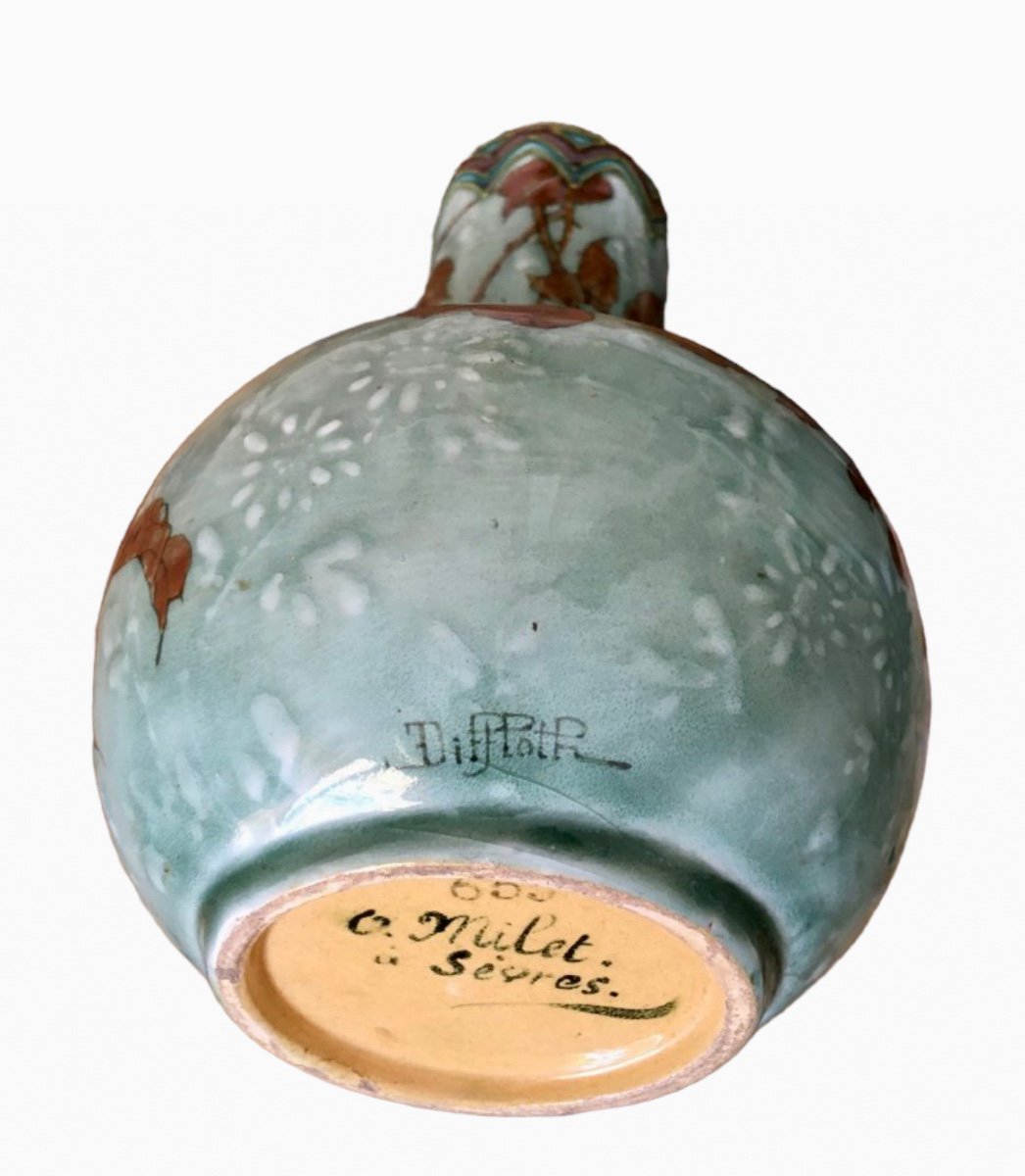 Optat-Milet & Dilhoth - Vase en Faïence émaillée -photo-5