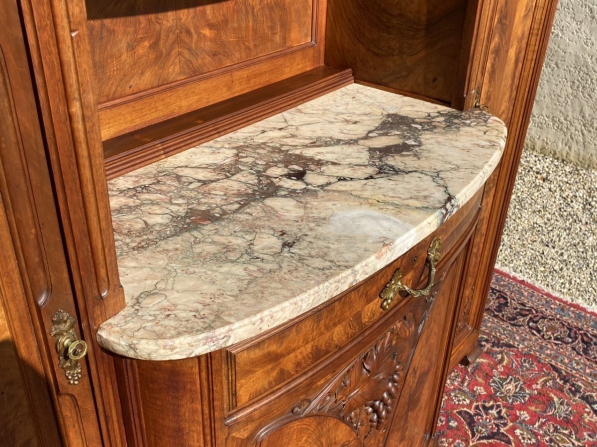 Art Nouveau Style Walnut Dining Room -photo-3