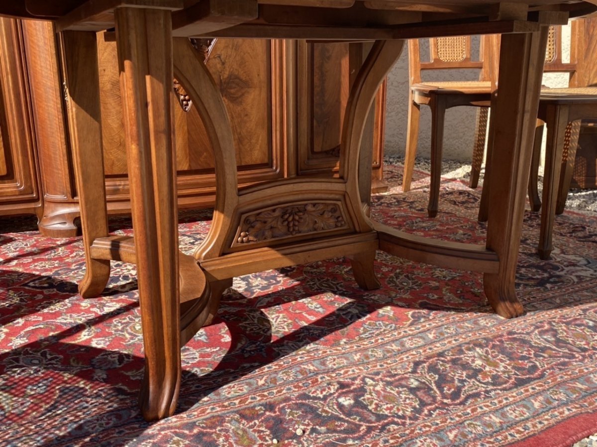 Art Nouveau Style Walnut Dining Room -photo-7