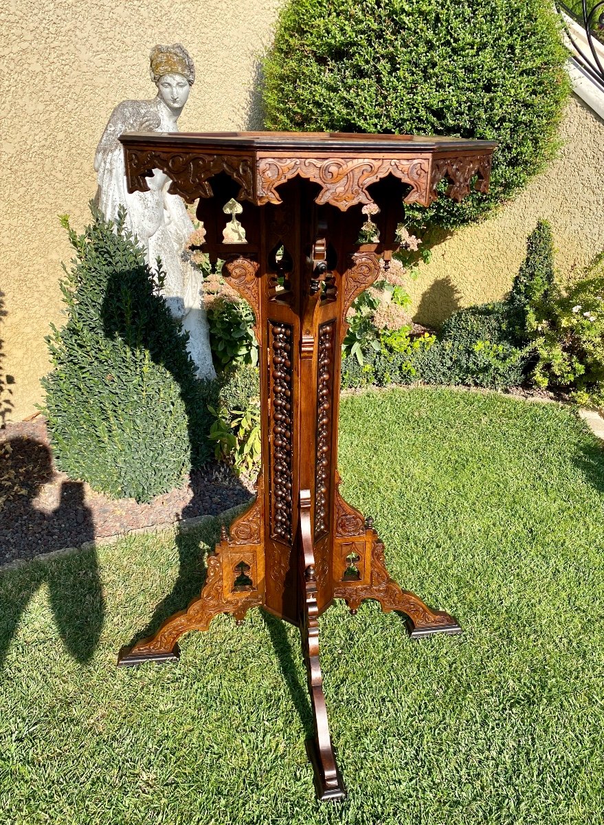 Guéridon Syrien avec Moucharabiés -photo-1