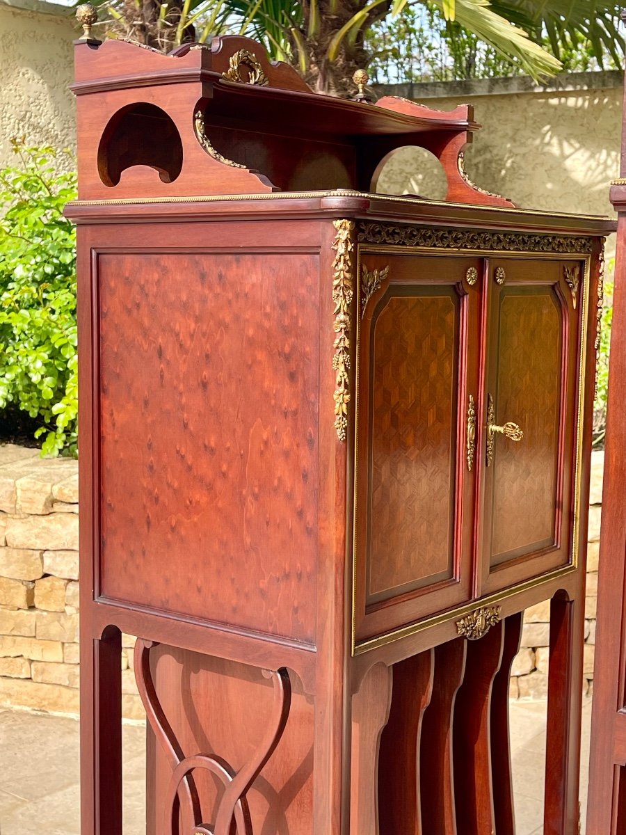 Pair Of Louis XV/louis XVI Transition Music Furniture-photo-4