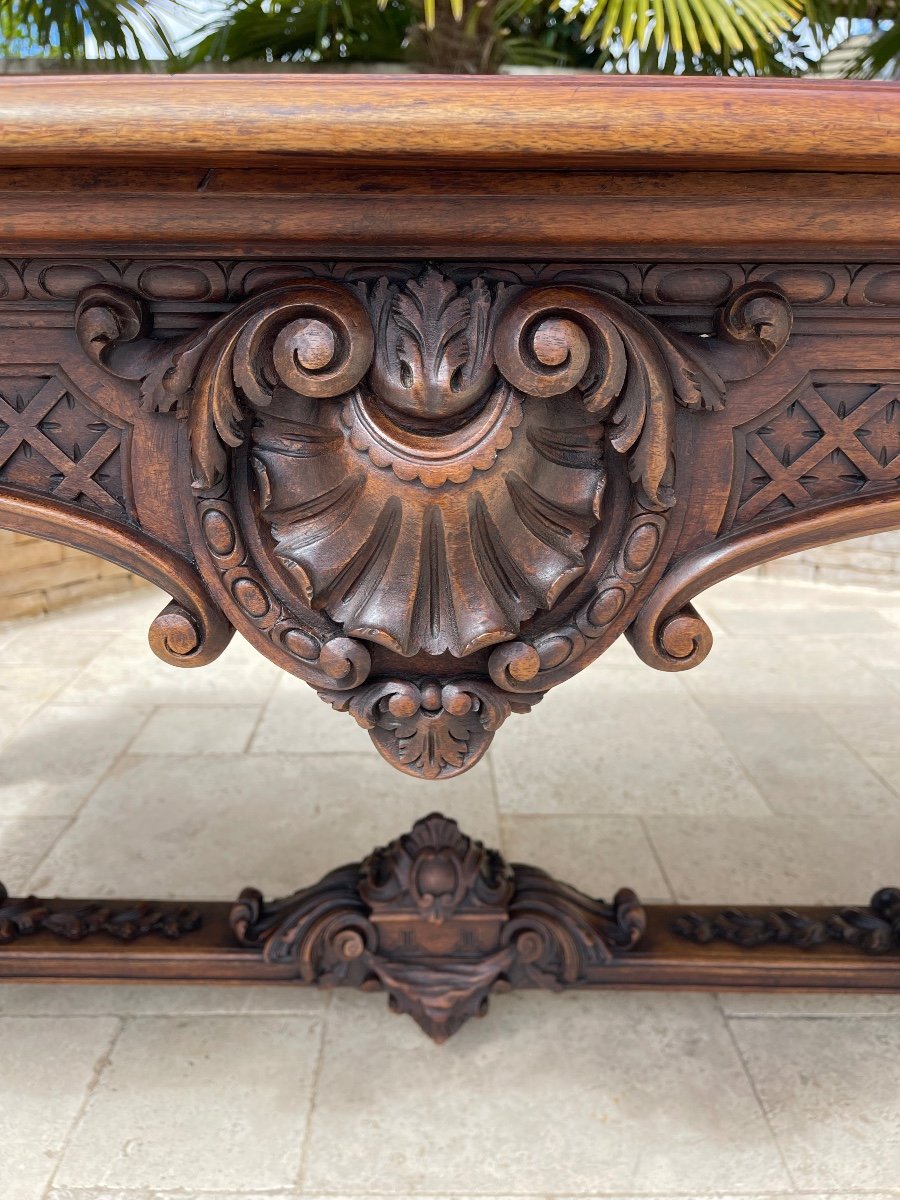 Louis XIV Style Walnut Table-photo-3