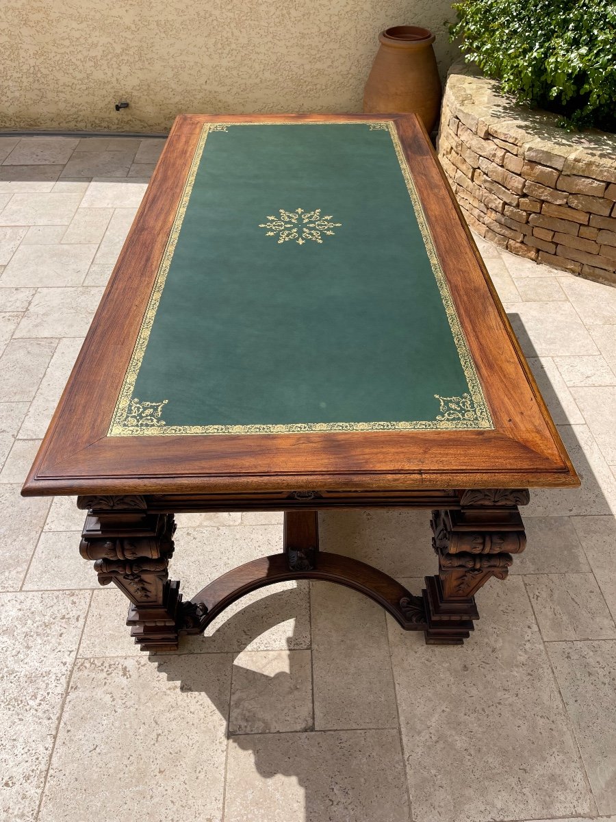 Louis XIV Style Walnut Table-photo-3