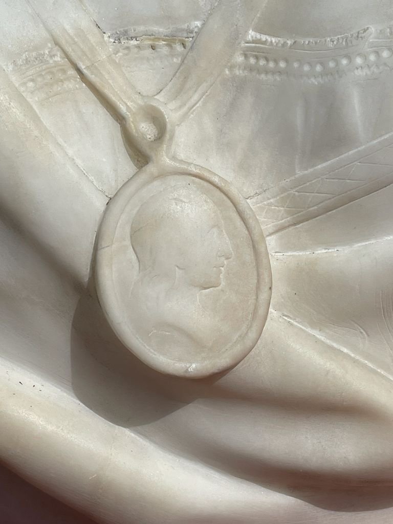 Buste en Marbre de Marie-Antoinette, H 81cm-photo-4