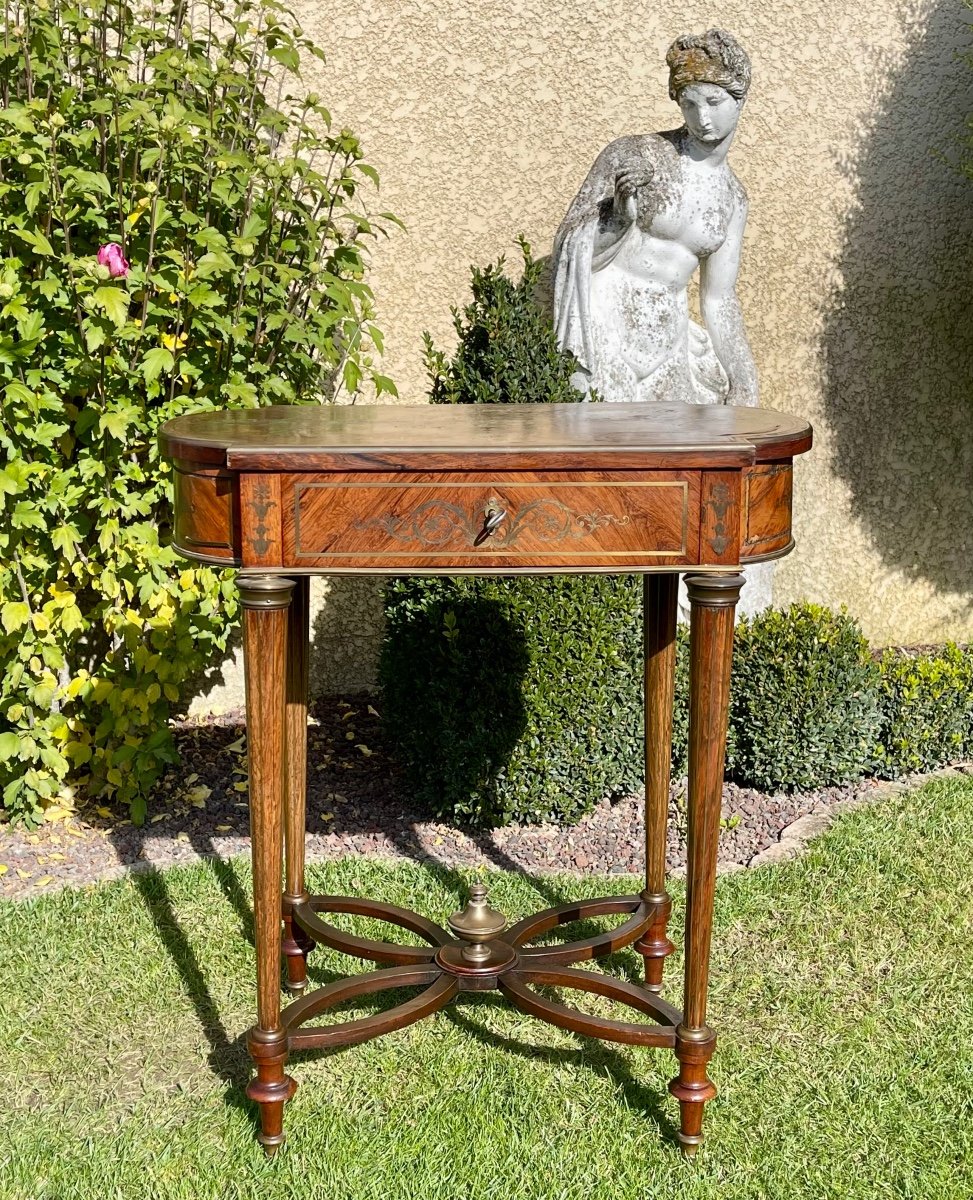 Napoleon III Marquetry Side Table -photo-2