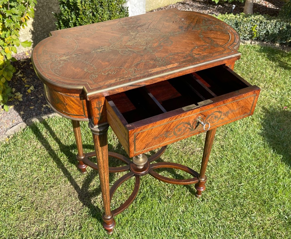Napoleon III Marquetry Side Table -photo-4