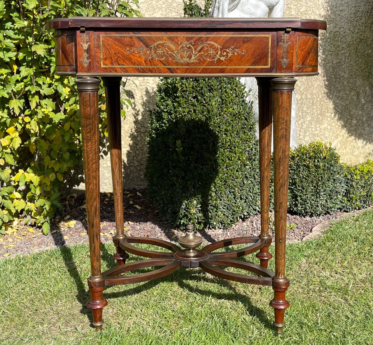 Napoleon III Marquetry Side Table -photo-7