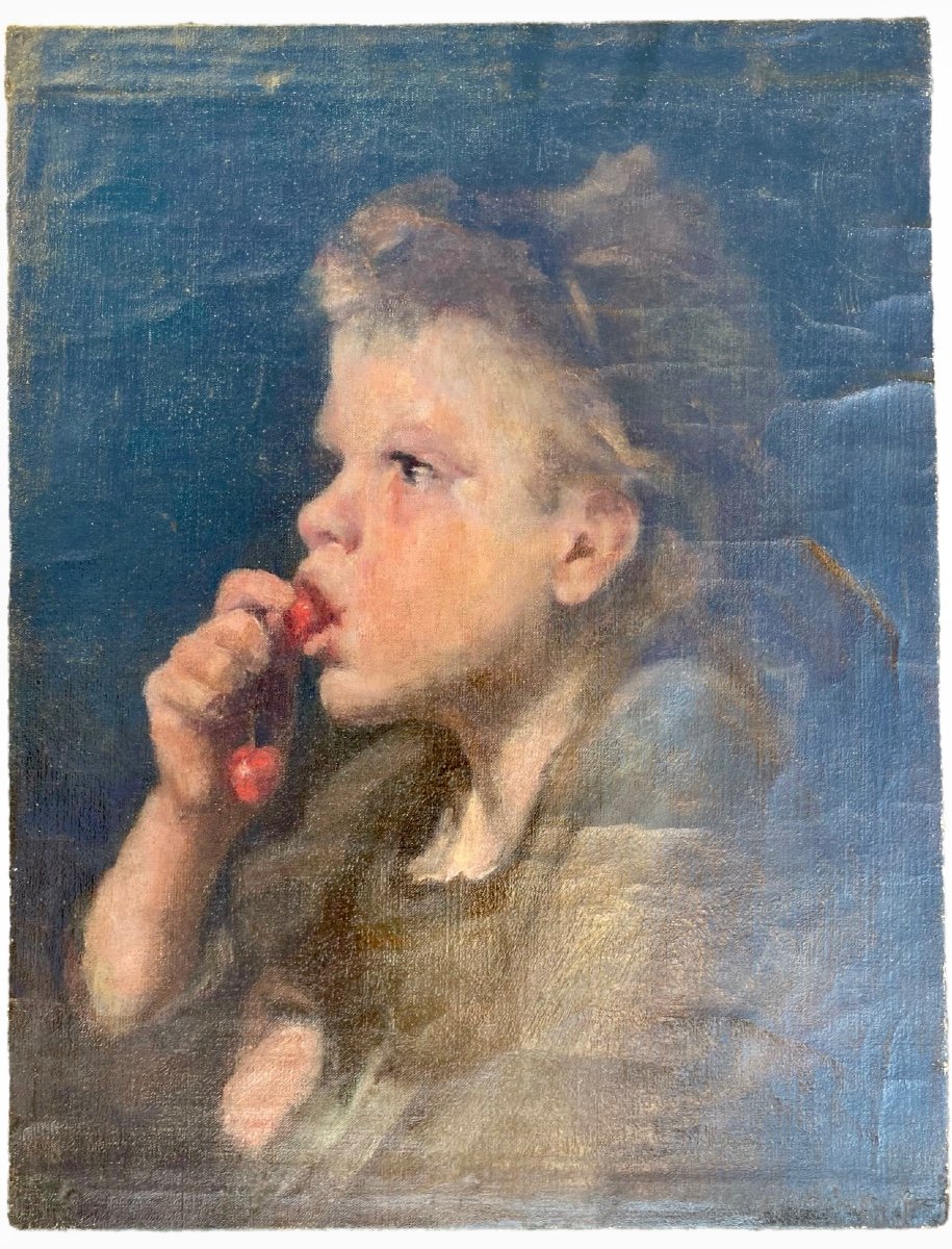 Auguste Boulard - The Little Girl With Cherries