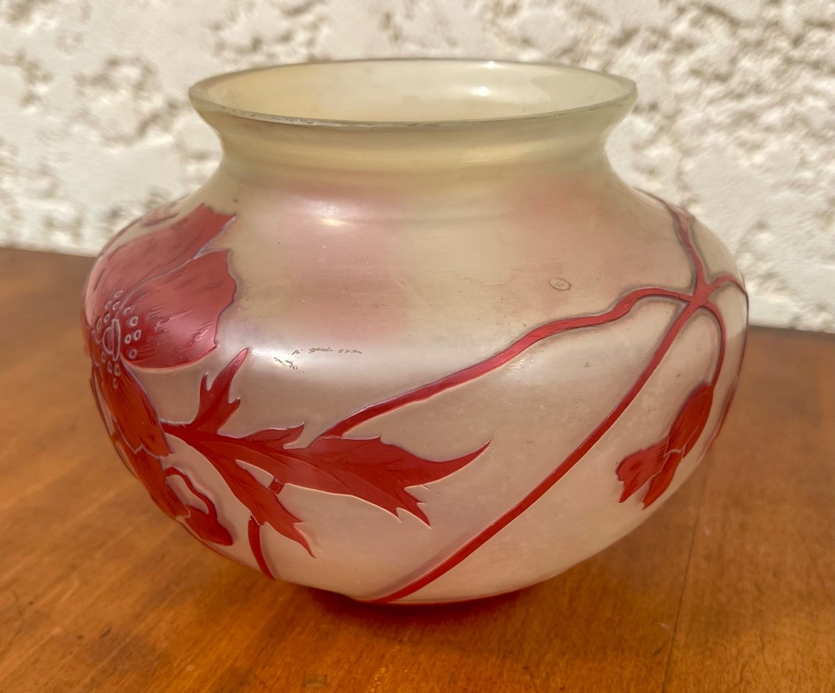 Cristallerie De Pantin - Crystal Vase, Poppies-photo-4
