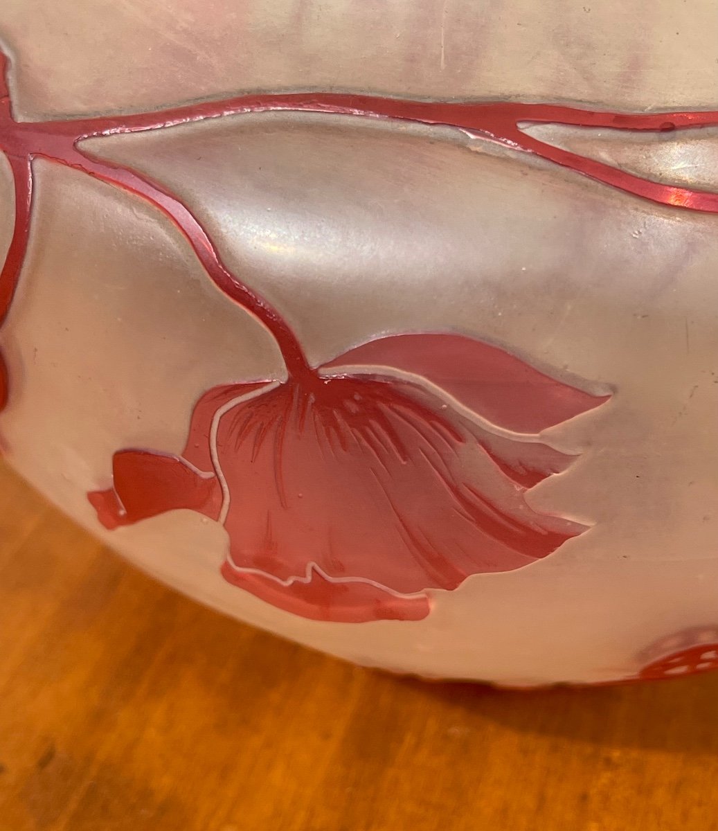 Cristallerie De Pantin - Crystal Vase, Poppies-photo-5