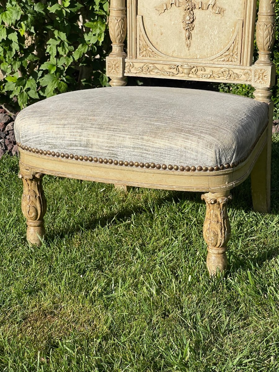 Louis XVI Style Armchair / Small Chair-photo-3