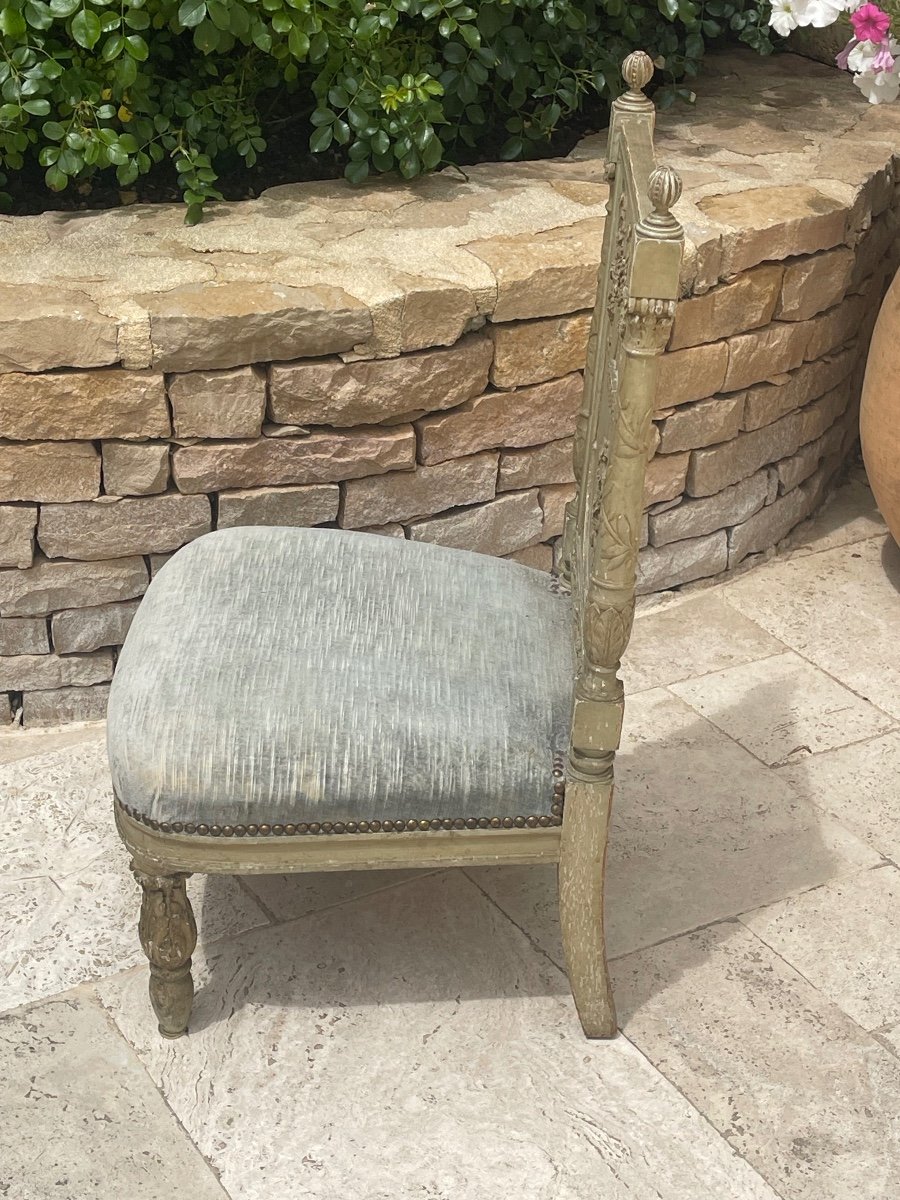 Louis XVI Style Armchair / Small Chair-photo-5