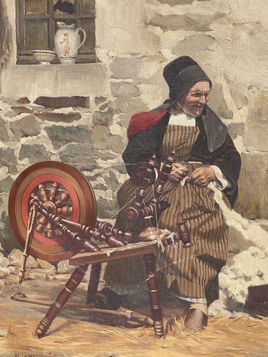 Abel Boulineau - Cairo Street, Oil On Canvas-photo-2