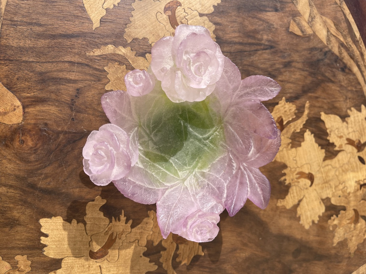 DAUM France - Coupelle Vide-poches aux Roses-photo-1