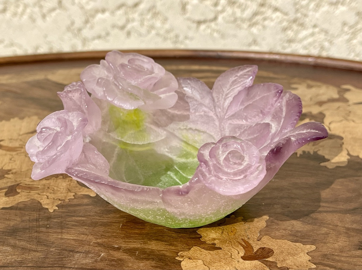 DAUM France - Coupelle Vide-poches aux Roses-photo-2