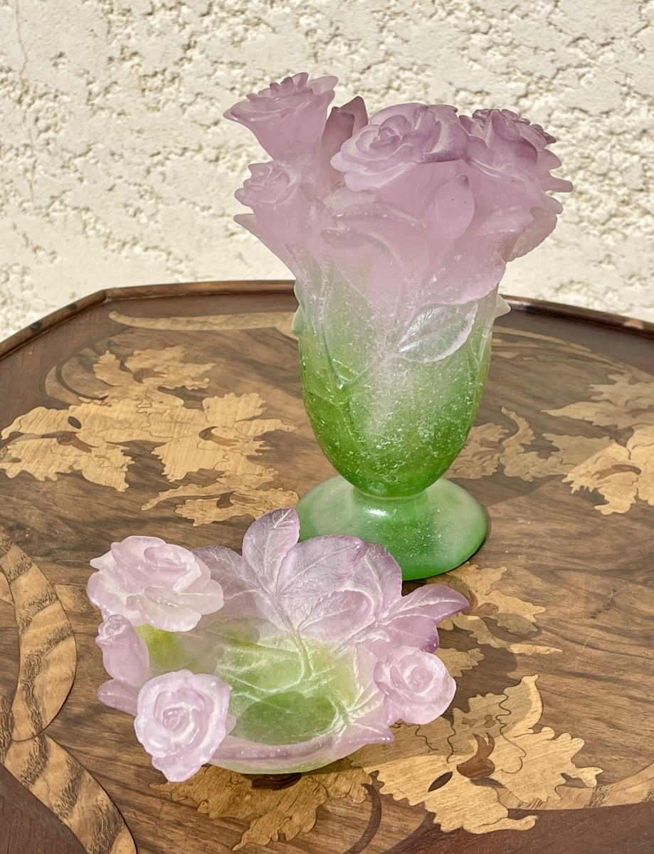 DAUM France - Coupelle Vide-poches aux Roses-photo-7