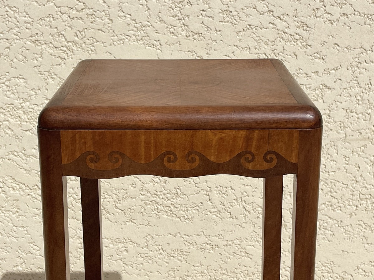 Art Deco Walnut Side Table -photo-3