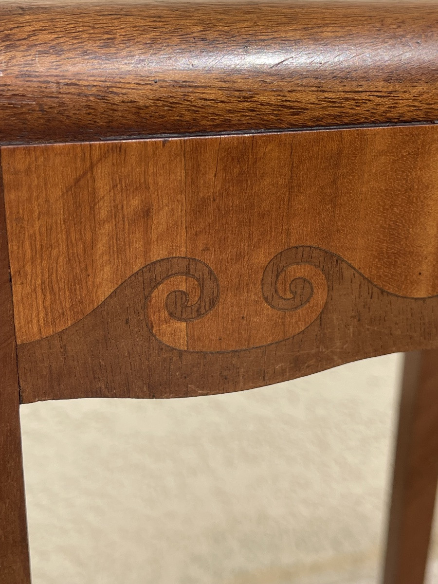 Art Deco Walnut Side Table -photo-3