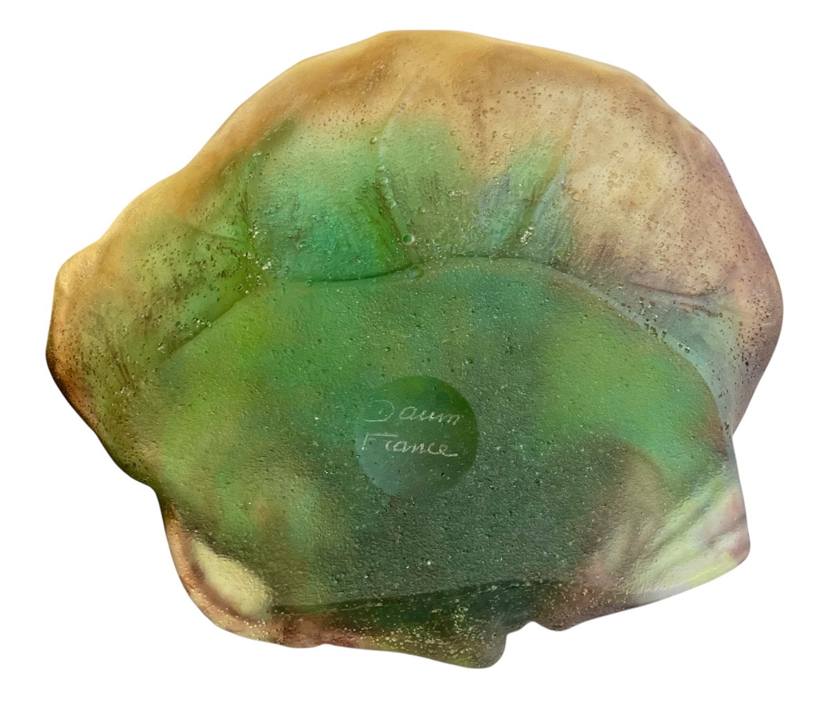 Daum France - Frog On A Water Lily Tray-photo-6