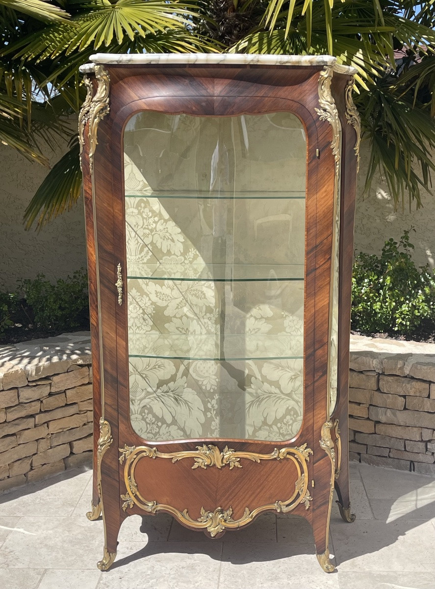 François LINKE - Vitrine Galbée Style Louis XV-photo-2