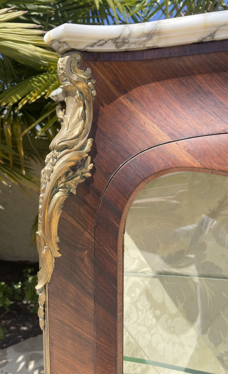 François LINKE - Vitrine Galbée Style Louis XV-photo-1