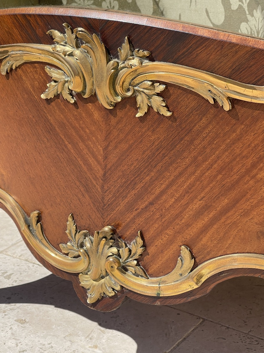 François LINKE - Vitrine Galbée Style Louis XV-photo-3