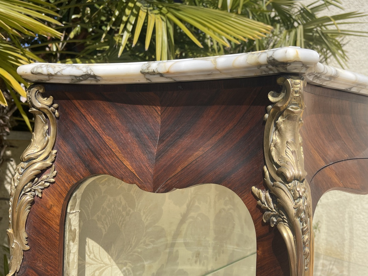 François LINKE - Vitrine Galbée Style Louis XV-photo-6